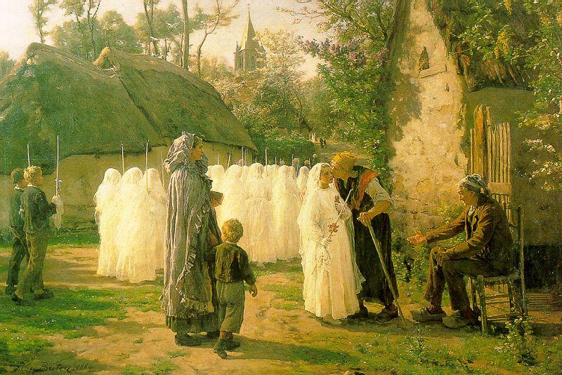 Jules Breton The Communicants oil painting picture